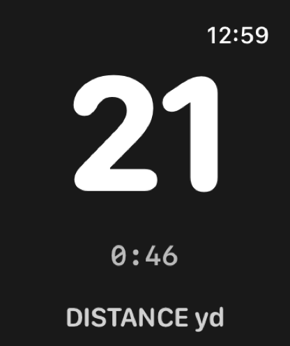 LapView High Contrast theme: large white number on pure black